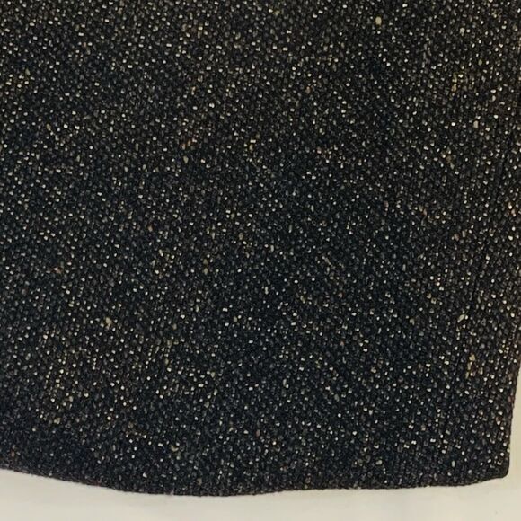 Anne Klein Black Gold Sparkle Straight Leg Wool Blend Trousers Sz 6 Sample Tag - Picture 3 of 7